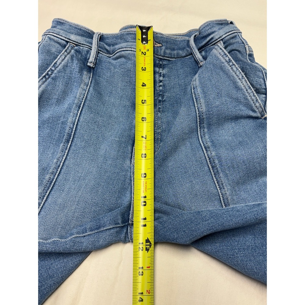 Mother The Rambler Cargo Ankle Jeans Riding The Cliffside Blue Wide Leg 25X28 - Picture 14 of 16